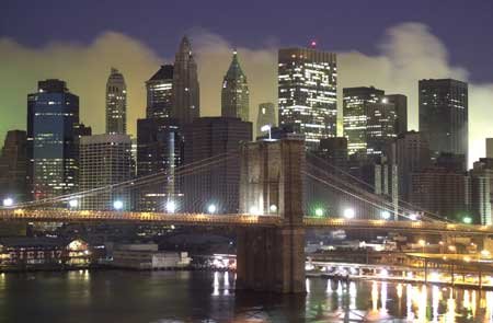 photo of NYC at night